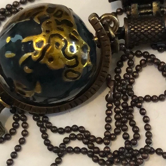 Globe Necklace World Globe and Binoculars Necklace Globe Graduation Gift - Picture 15 of 16